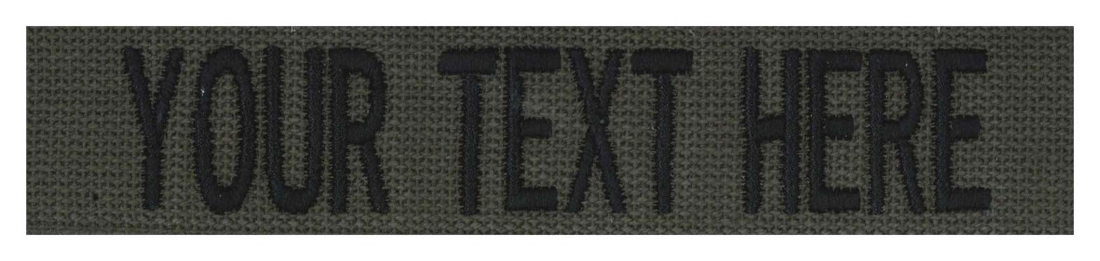 Custom Logo Keychain Luggage Tag - Personalized Name ID Tag with Olive Drab Webbing Strap (6 Inch) - Perfect for Travel, Gym Bags & Backpack Identification