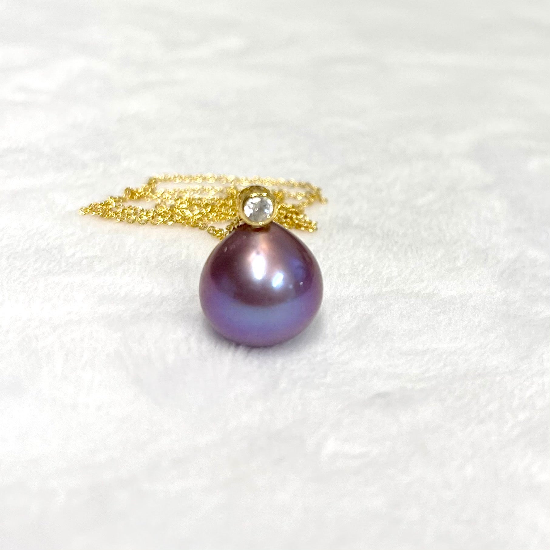 MIULIE Purple Edison Pearl Necklace (N385) - Elegant Jewelry for Women, Perfect for Parties, Weddings & Daily Wear
