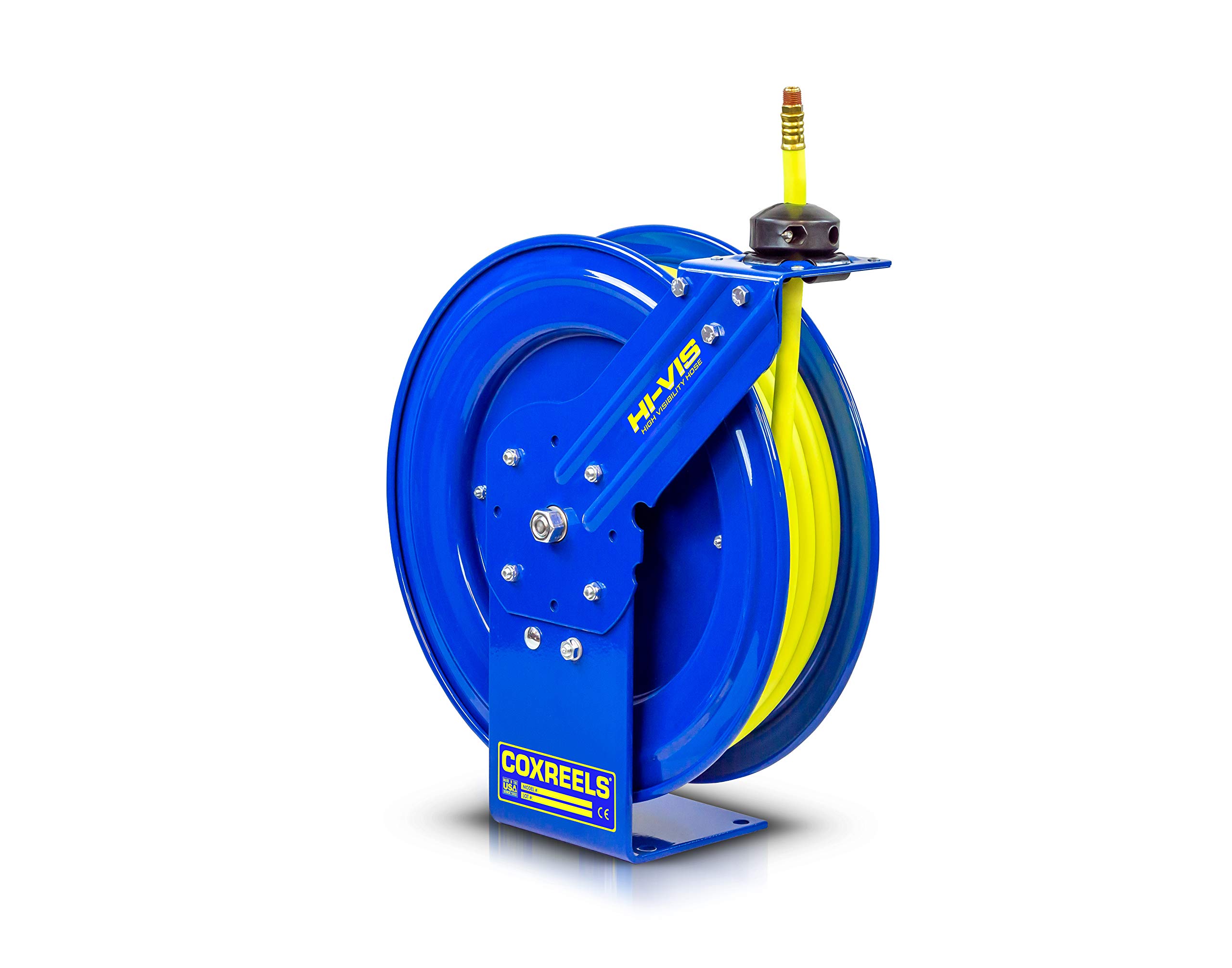 COXREELS P-LP-325-HV Retractable Low Pressure Spring Rewind Hose Reel - 3/8
