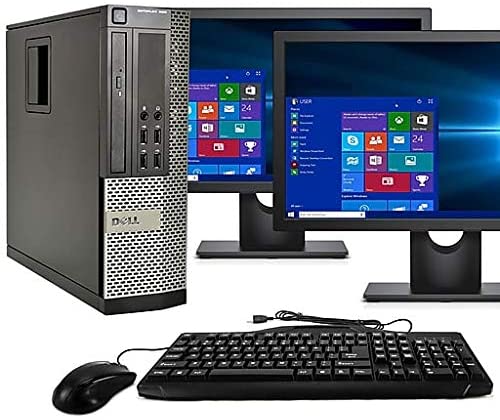 Refurbished Dell Optiplex 7010 Desktop Computer - Intel Core i5-3470 Quad-Core up to 3.6GHz, 8GB RAM, 500GB HDD, Windows 10 Pro, WiFi, Bluetooth, DVD-RW - Perfect for Home Office, Business, School & Gaming
