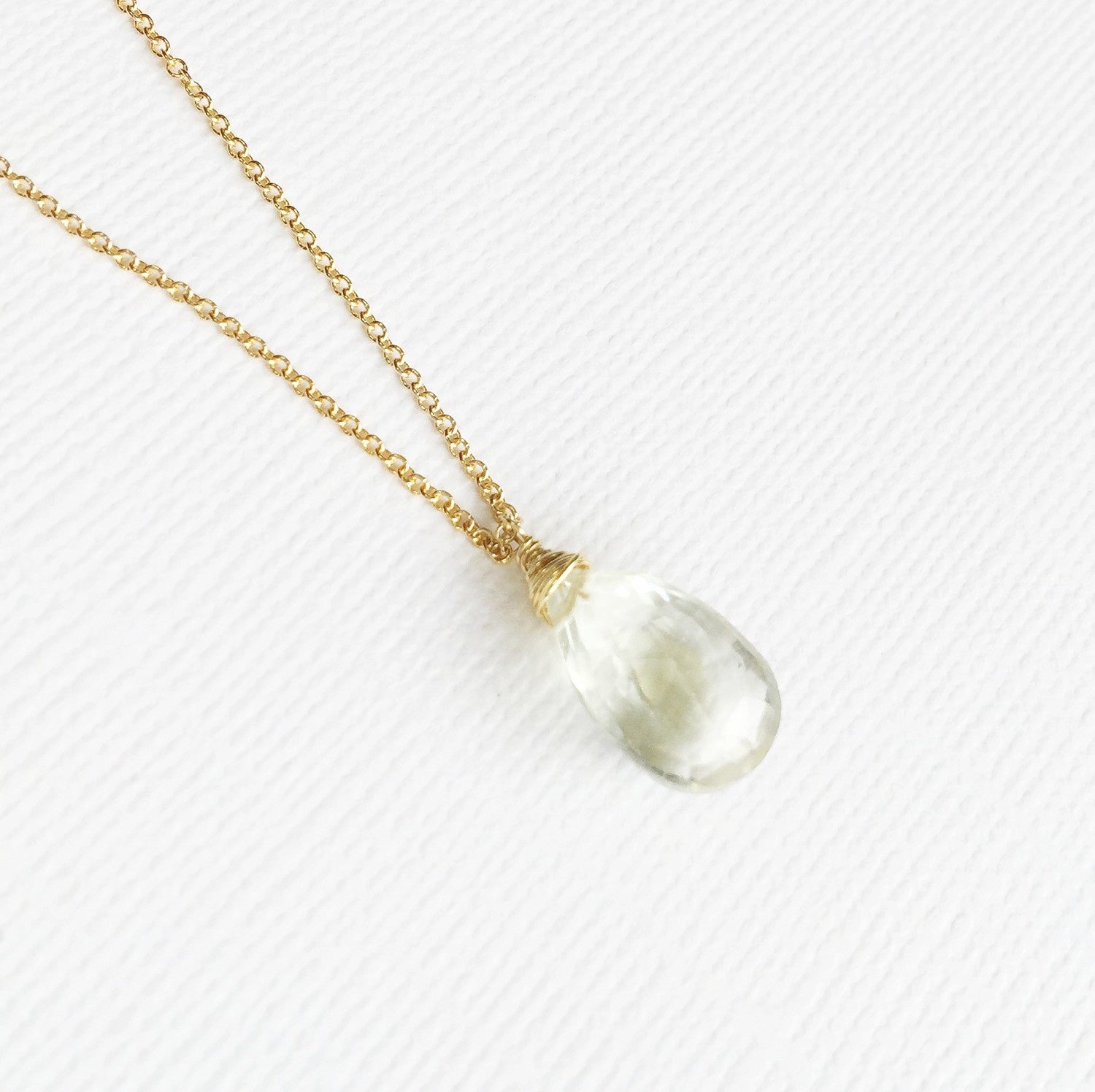 Yazmin Green Amethyst Pendant Necklace (N197) - Elegant Jewelry for Women, Perfect Gift for Birthday, Anniversary & Special Occasions