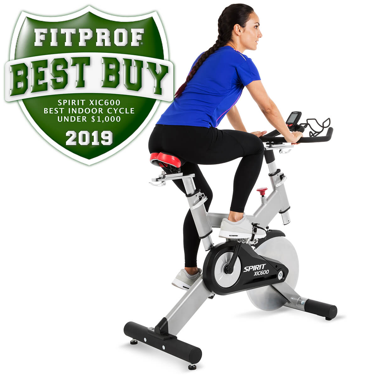 Spirit Fitness XIC600 Indoor Cycling Bike - Premium Home Exercise Bike for Cardio & Strength Training - Perfect for Home Gym, Spin Classes & Fitness Enthusiasts