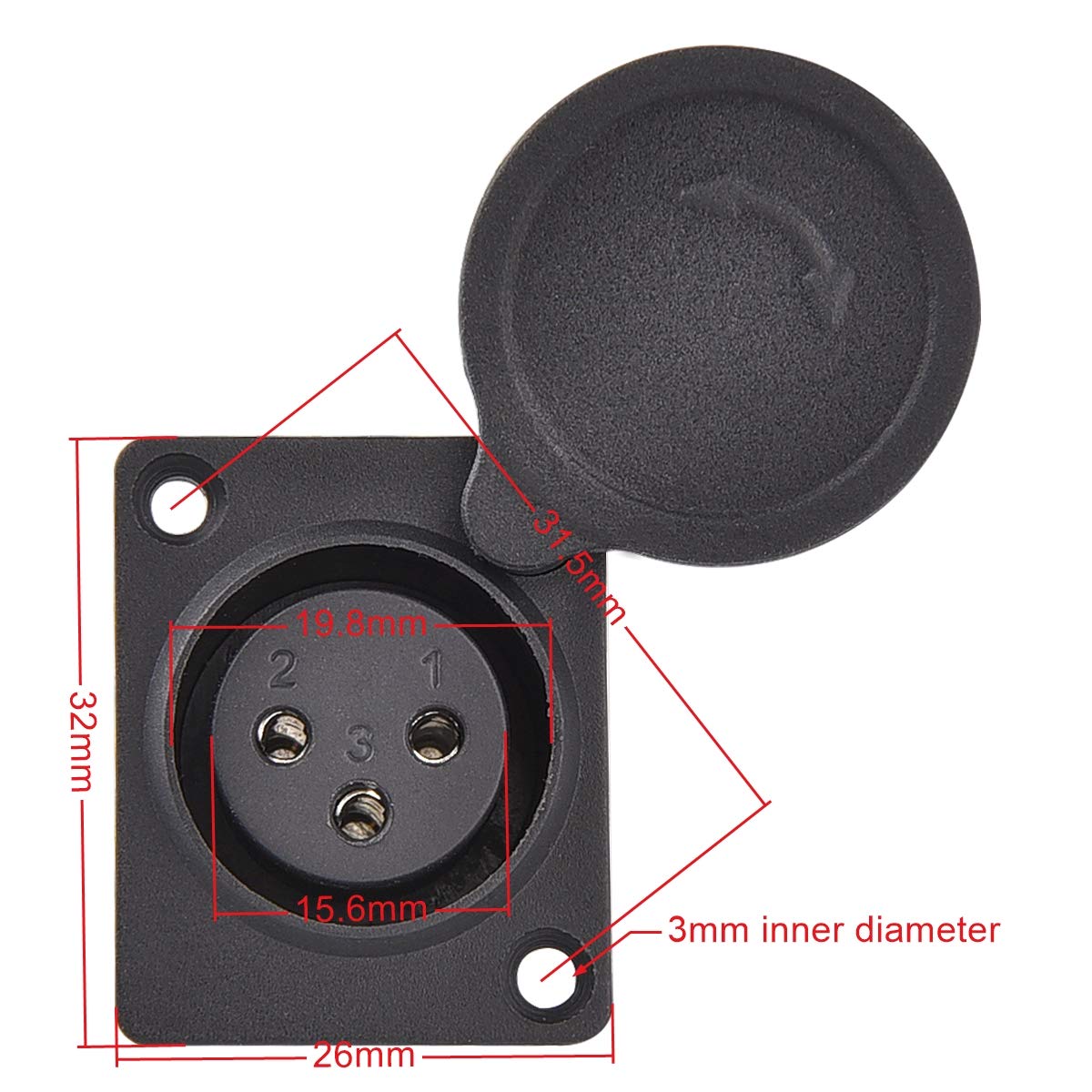 XLR Charging Port Socket for EVO 500 800 MX500 MX650 E-Scooter - Compatible with Izip & Schwinn Electric Scooters - Includes Free Connector & Cable - Perfect for DIY Repairs & Charging Station Upgrades
