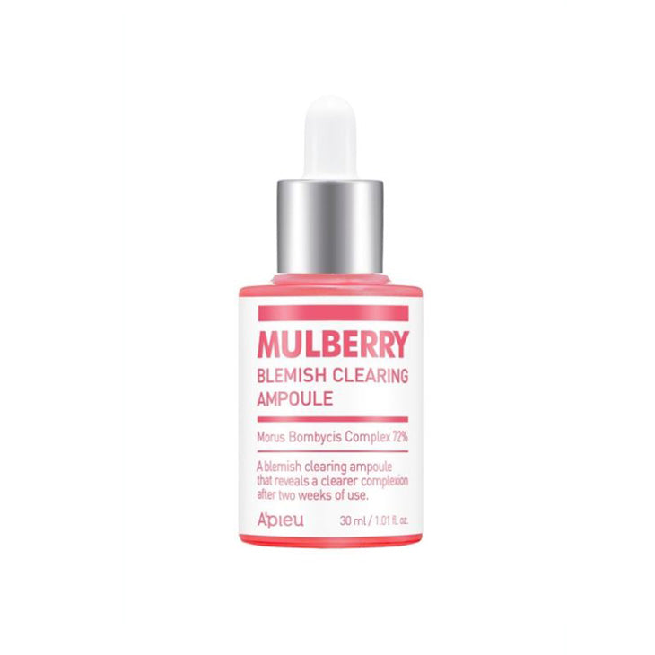 A'pieu Mulberry Blemish Clearing Ampoule 30ml - Dark Spot Treatment for Face, Brightening Serum with Mulberry Extract - Perfect for Acne-Prone & Sensitive Skin Care Routine