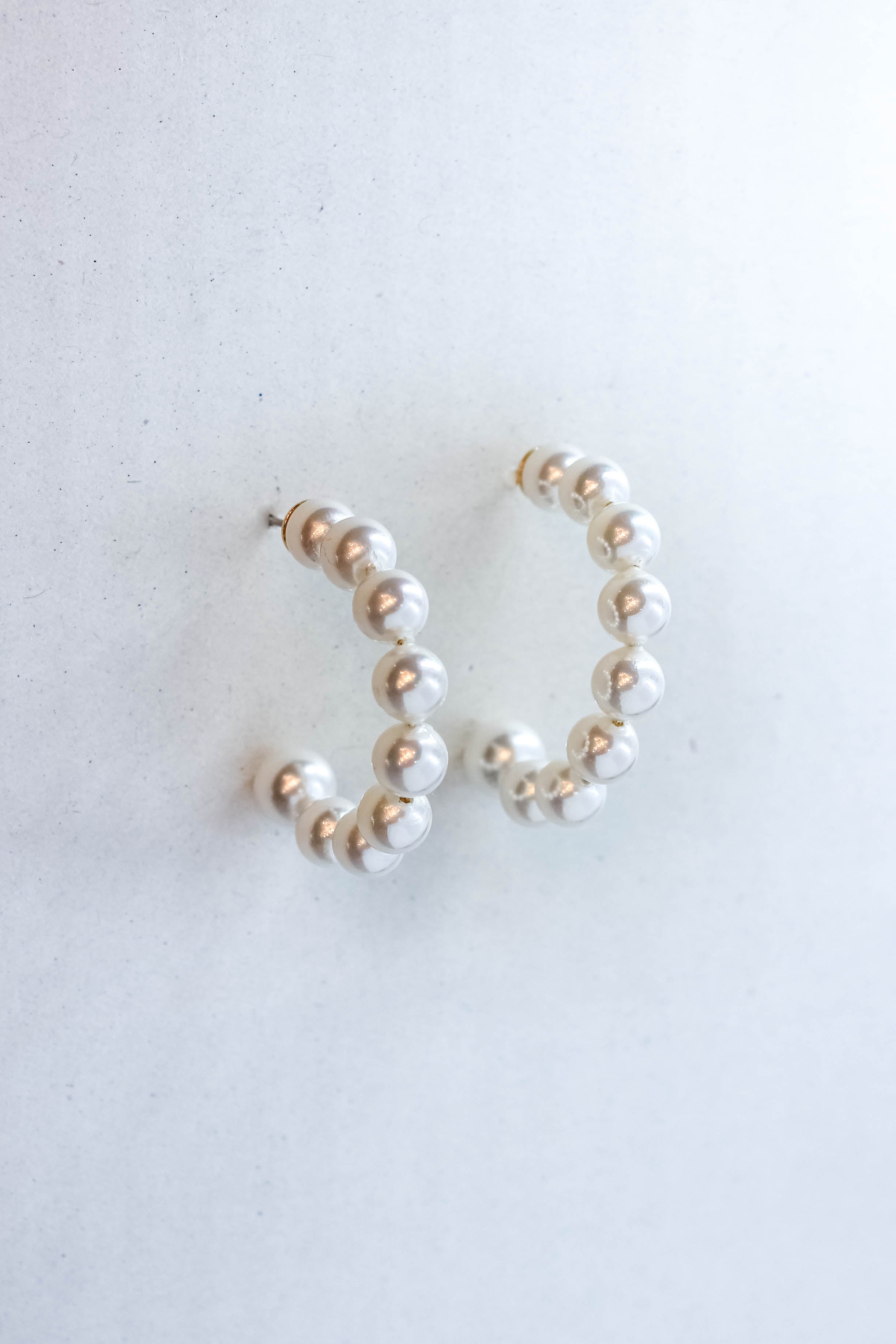 Stylish Audrey Pearl Hoops - Large Elegant Pearl Earrings for Women | Perfect for Parties, Weddings & Special Occasions