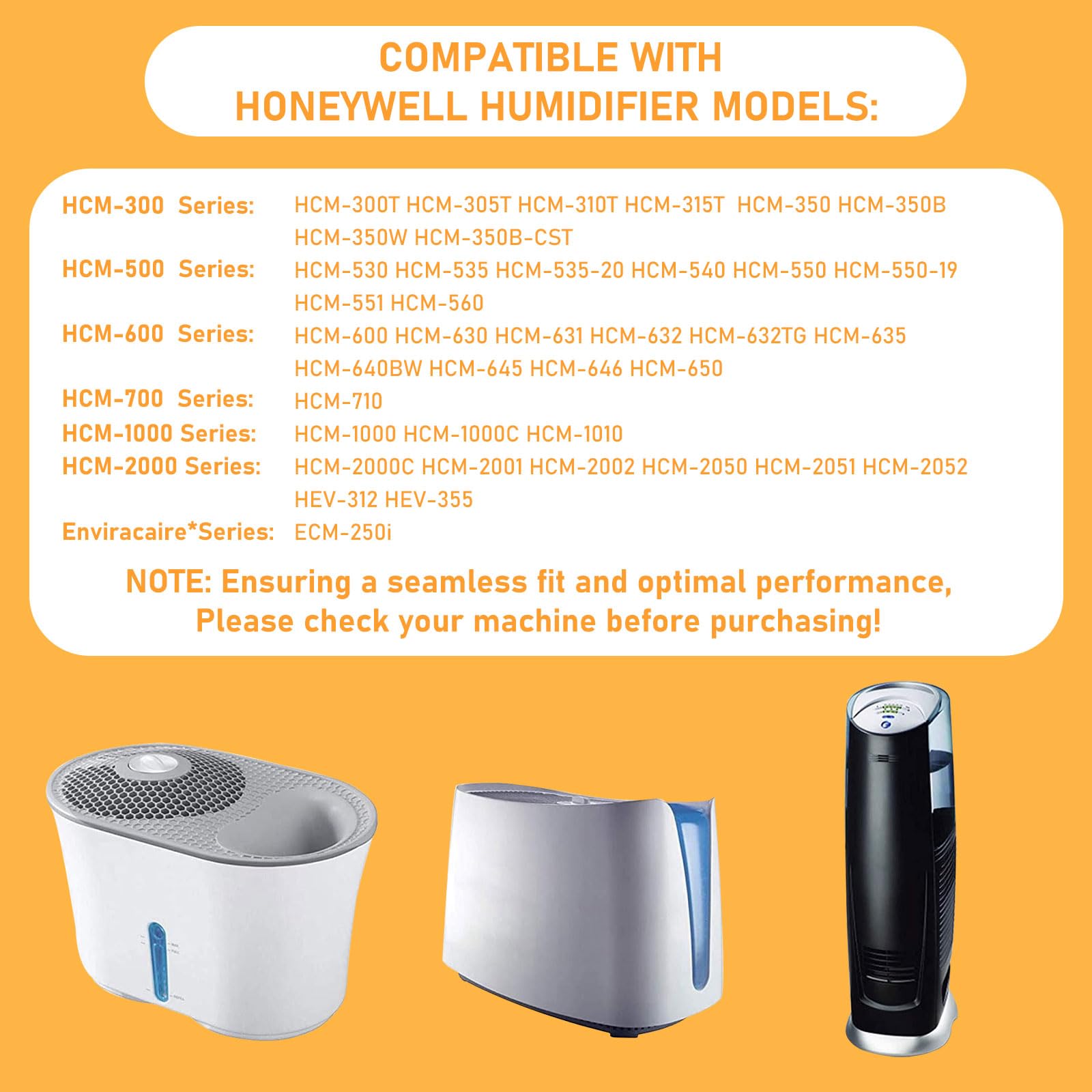 HAC-504 Humidifier Replacement Wicks - Compatible with Honeywell HCM-350, HCM-300T, HCM-600, HCM-710, HCM-315T, HAC-504 & HAC-504AW Cool Mist Humidifiers - 4 Pack Blue Filters - Perfect for Dry Air Relief in Bedroom, Nursery & Office