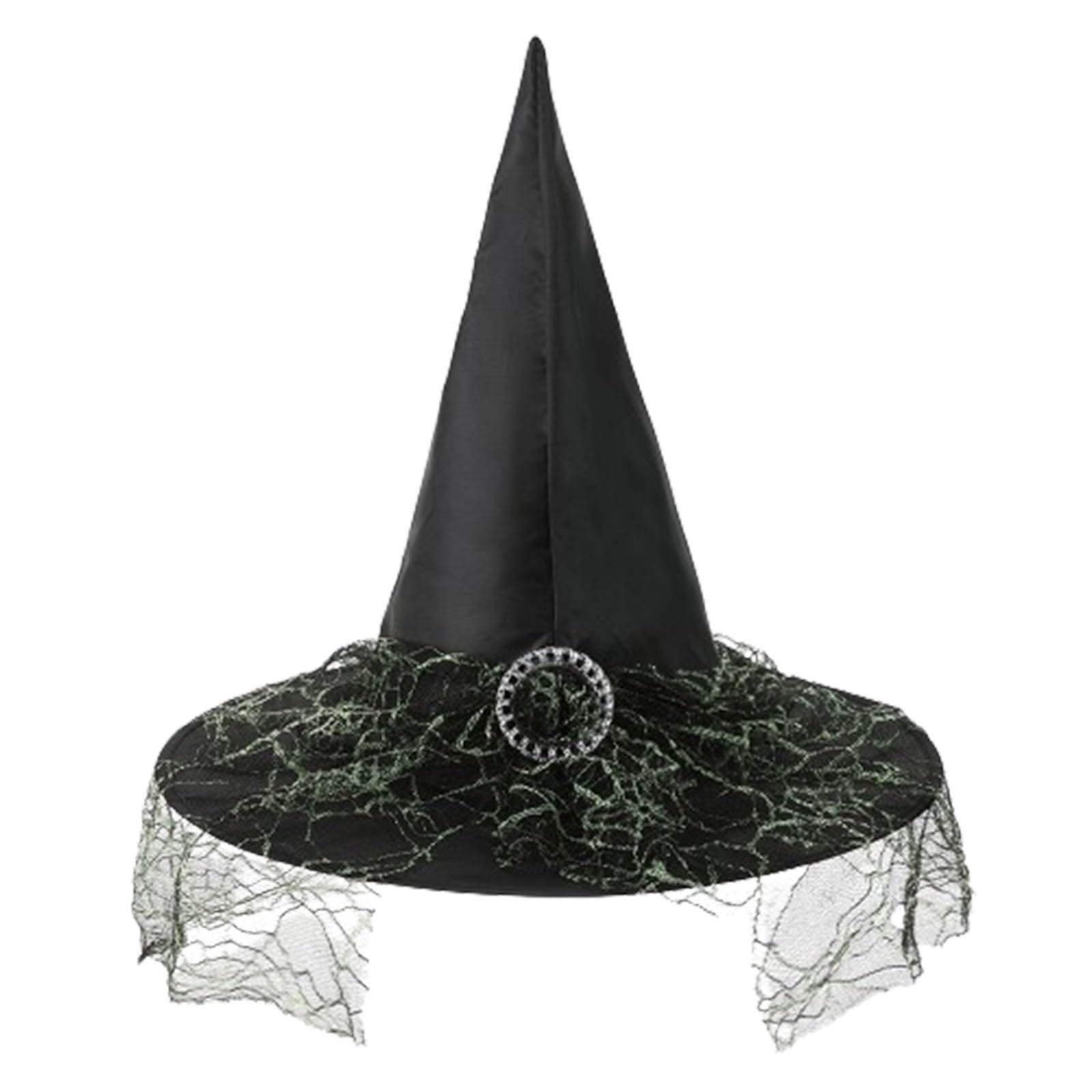 Elegant Lace Witch Hats for Women - Gothic Halloween Costume Accessory | Masquerade Party, Cosplay, Wizard Role Play & Spooky Home Decor