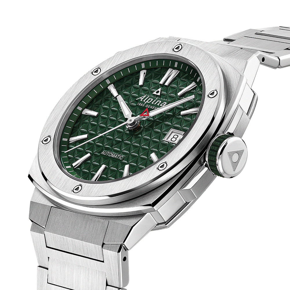 Alpiner Extreme Automatic 39mm Green Men's Watch - Luxury Swiss Timepiece for Outdoor Adventures & Business Casual Wear