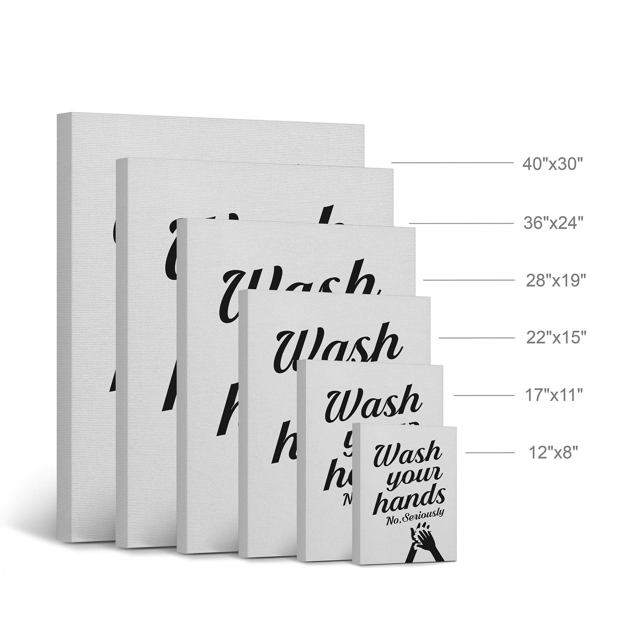 Funny Bathroom Wall Art - 'Wash Your Hands No Seriously' Canvas Print | 40x30 Inches | Ready to Hang Home Decor | Made in USA | Perfect for Bathrooms, Powder Rooms & Humorous Home Decor