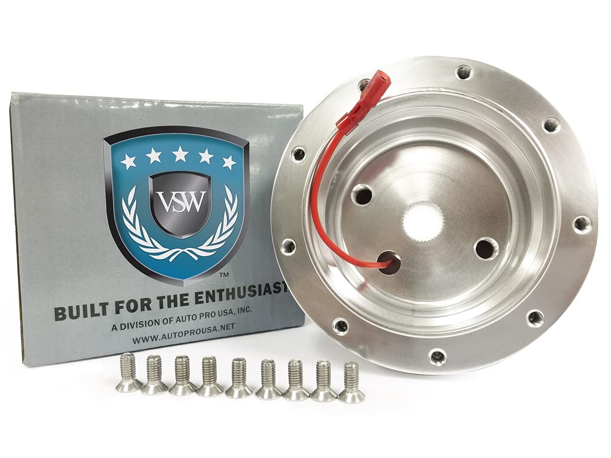 VSW Steering Wheel Hub Adapter - 9 Bolt Silver (STH1006SIL) Compatible with 1962-1969 Mopar A-Body & B-Body Cars | Classic Car Restoration & Custom Wheel Installation
