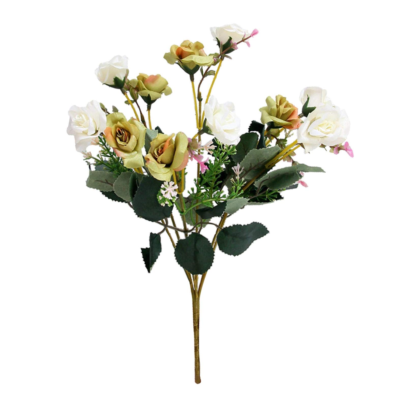 3Pcs Artificial Cloth Rose Bouquet - Realistic Fake Roses for Wedding, Party, Home & Office Decor - Perfect for Centerpieces, Table Settings, and Floral Arrangements