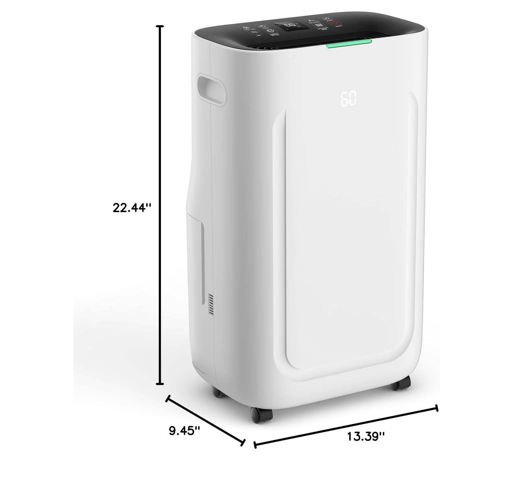 5000 Sq.Ft Energy Efficient Dehumidifier for Basement & Garage - 50-80 Pint Capacity, 1.71 Gal Water Tank with Drain Hose - 24H Timer, 4 Modes & Auto Shut-off - Perfect for Home, RV, Laundry Room & Damp Spaces