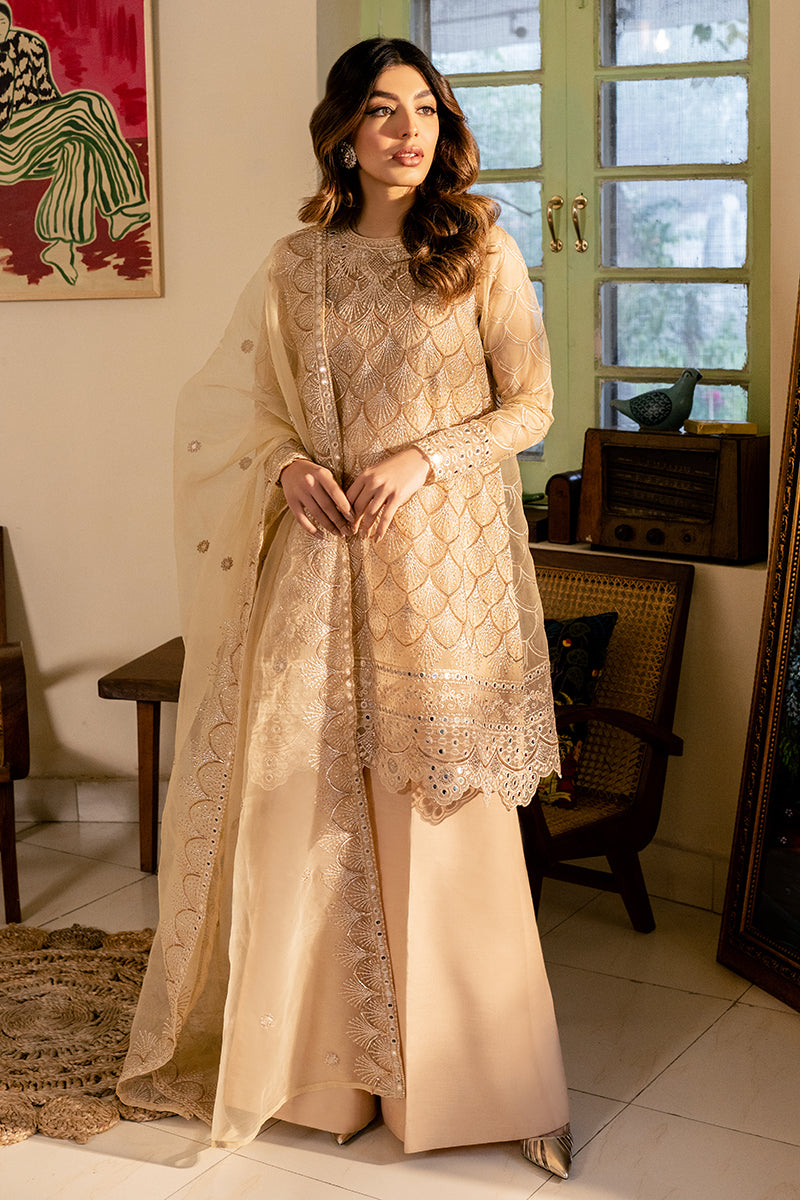 MAJESTIC ESSENCE 4-Piece Embroidered Organza Suit Set for Women - Elegant Party Wear, Wedding Guest Outfit, Special Occasion Dresses