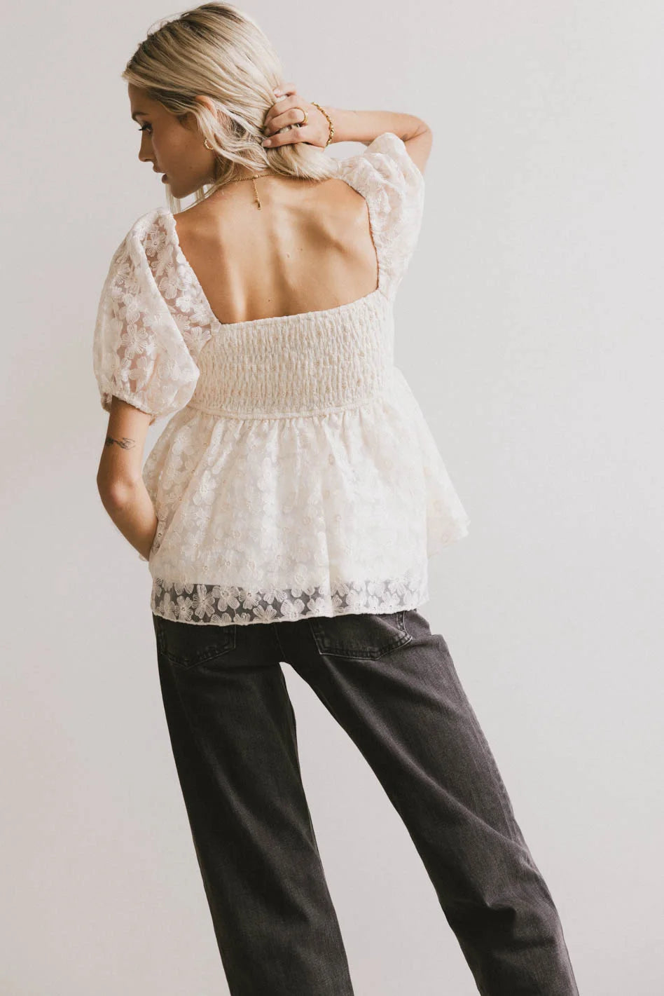 Baylinn Floral Print Peplum Top for Women - Elegant Blouse for Casual Wear, Date Night & Office Outfits