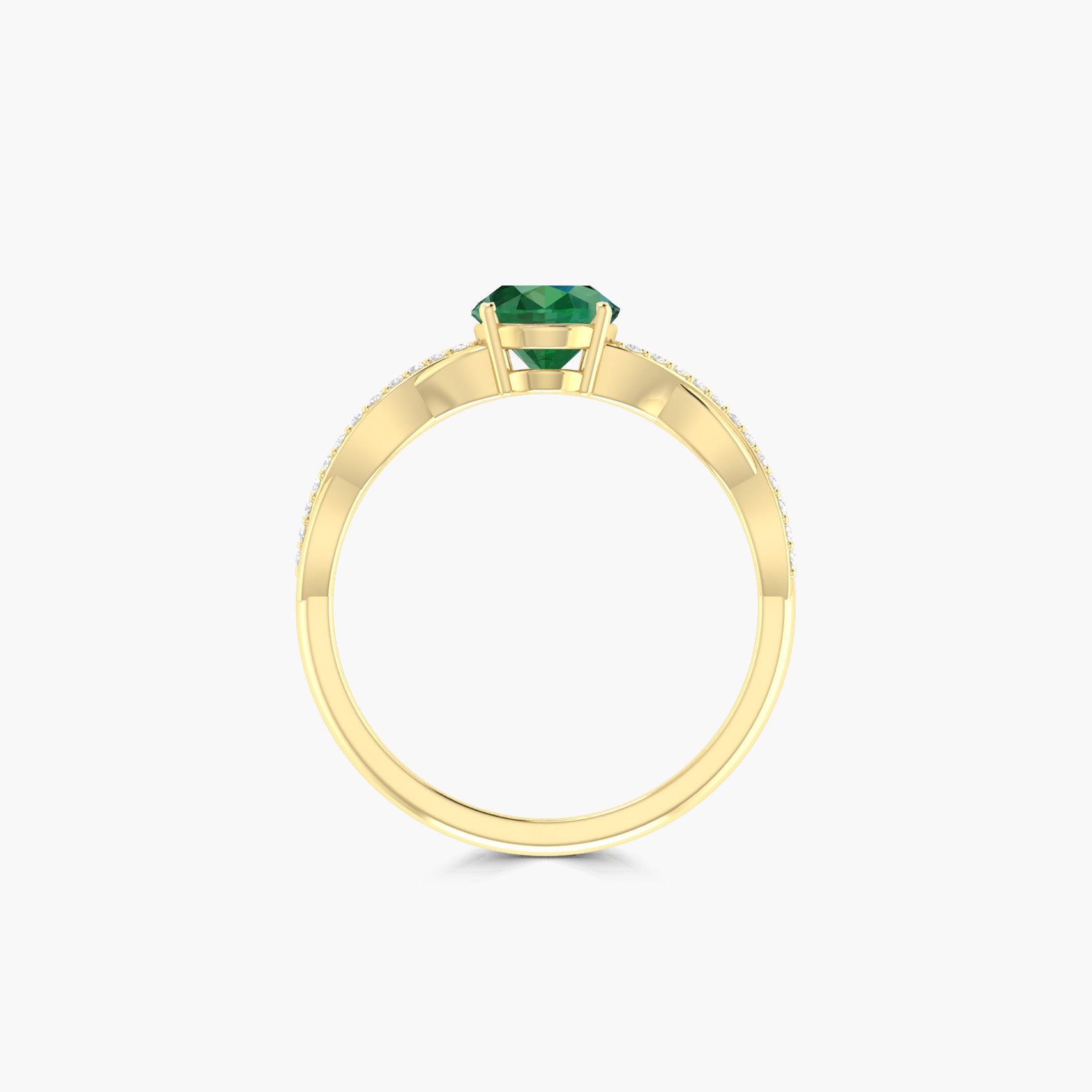 Elegant Green Oval Emerald Prong Set Gold Ring for Women – Perfect for Engagement, Wedding & Special Occasions