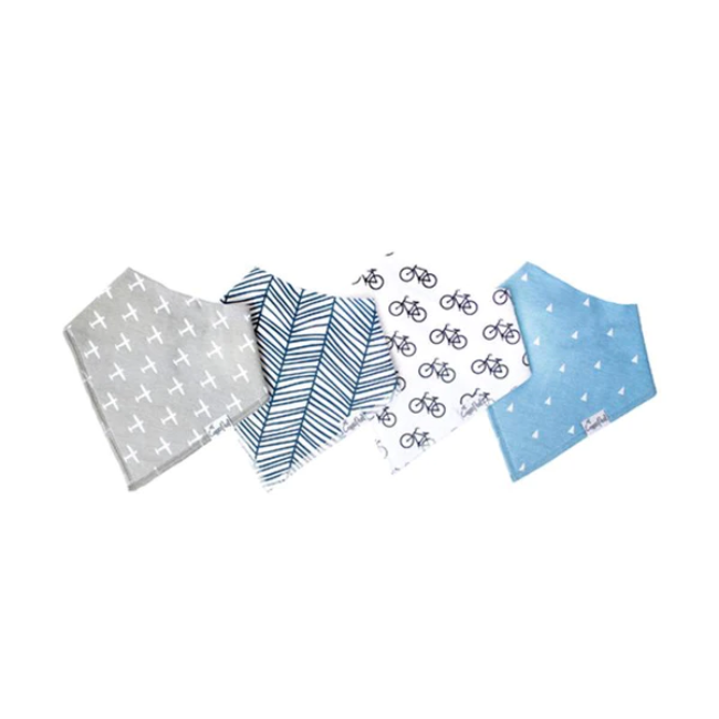 Premium Copper Pearl Baby Bibs 4-Pack - Soft, Absorbent & Stylish for Feeding, Drooling & Messy Playtime