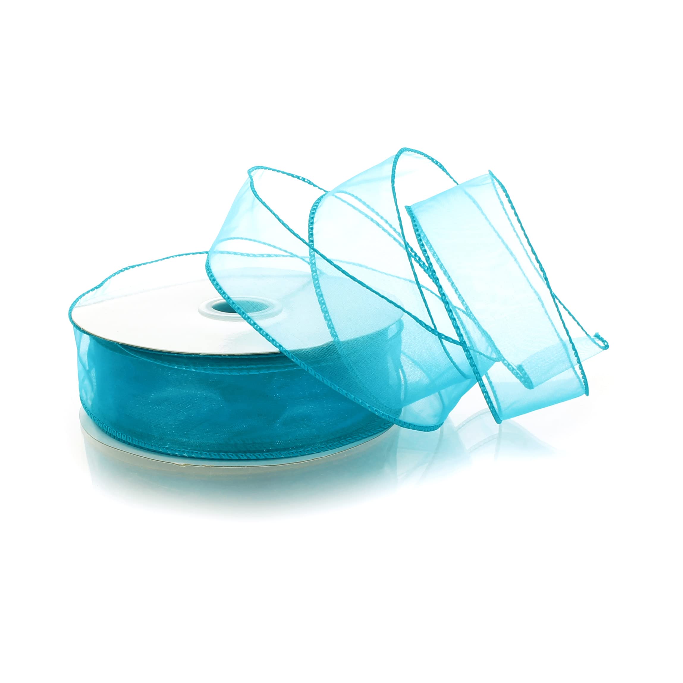 Turquoise Organza Ribbon 1.5