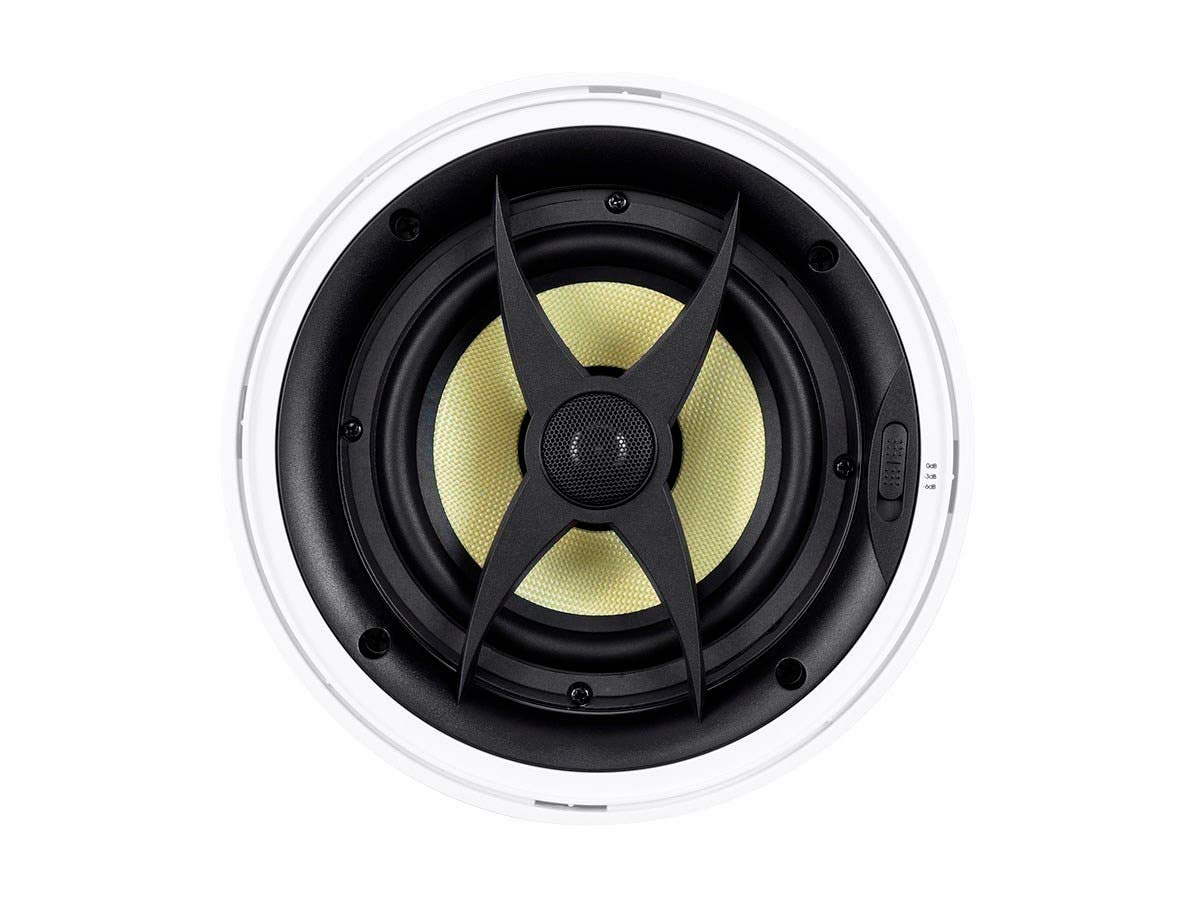 Monoprice Caliber 6.5 Inch Slim Bezel In-Ceiling Speakers - 2-Way Fiber Woofer (Pair) - Perfect for Home Theater & Background Music Systems