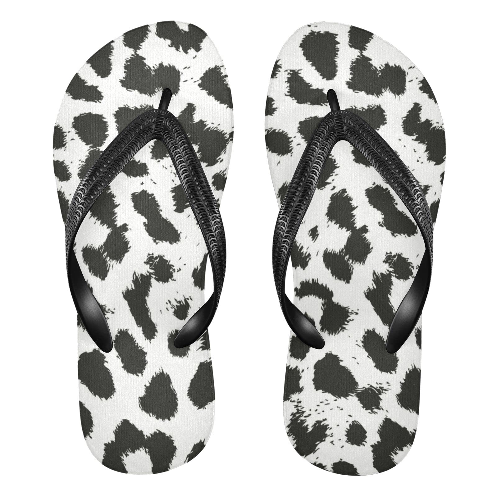 Leopard Print Women's Flip Flops - Comfortable Summer Beach Sandals with Non-Slip Sole | Casual Thong Slippers for Shower, Pool, and Outdoor Wear