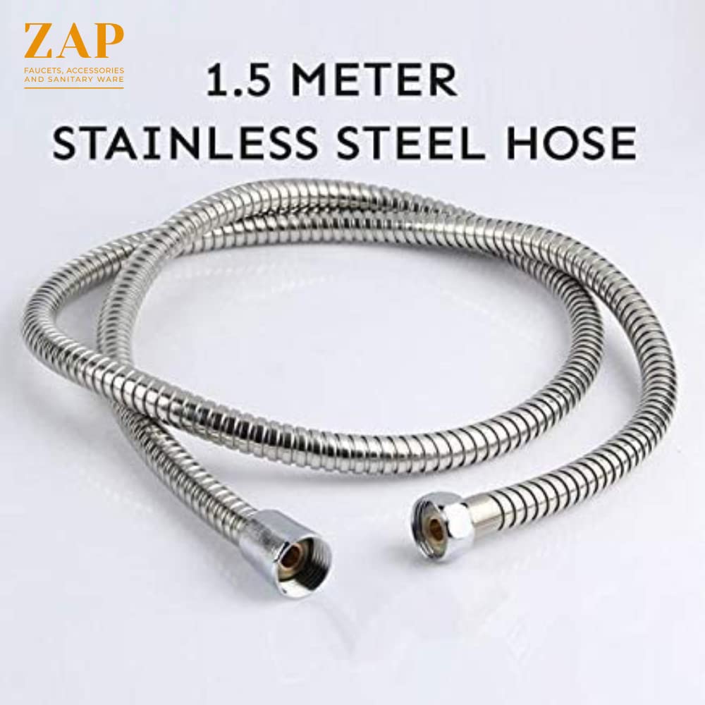 Premium ZAP Arrow 2-in-1 Wall Mixer with Clutch & Multi-Flow Hand Shower | 100% Brass Construction | 1.5M Flexible Hose (Chrome Finish) | Ideal for Bathroom, Shower & Spa Renovations