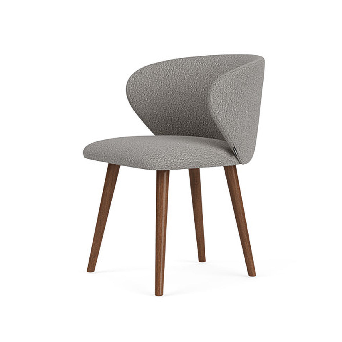 Ellie Boucle Dining Chair - Modern Upholstered Accent Chair for Kitchen, Dining Room, or Office - Soft Textured Fabric & Sturdy Wooden Legs - Perfect for Home Decor & Entertaining