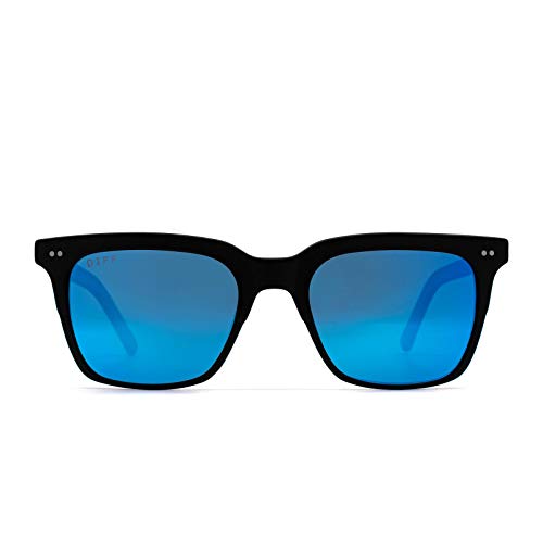 Matte Black + Blue Mirror