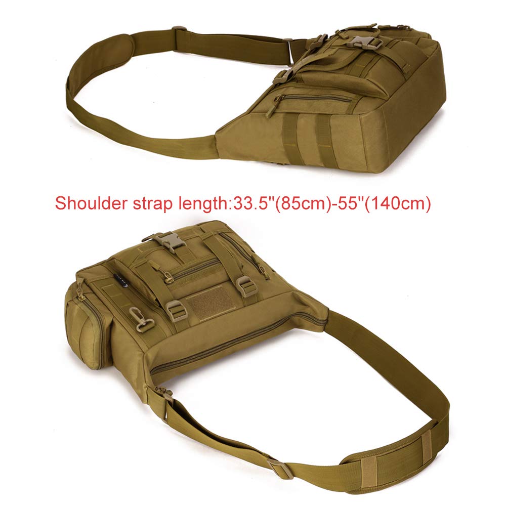 CREATOR Tactical Messenger Bag - Military Style Crossbody Shoulder Bag for Men & Women, Durable Laptop Briefcase for Work, Travel & Outdoor Adventures (Fits 15.6