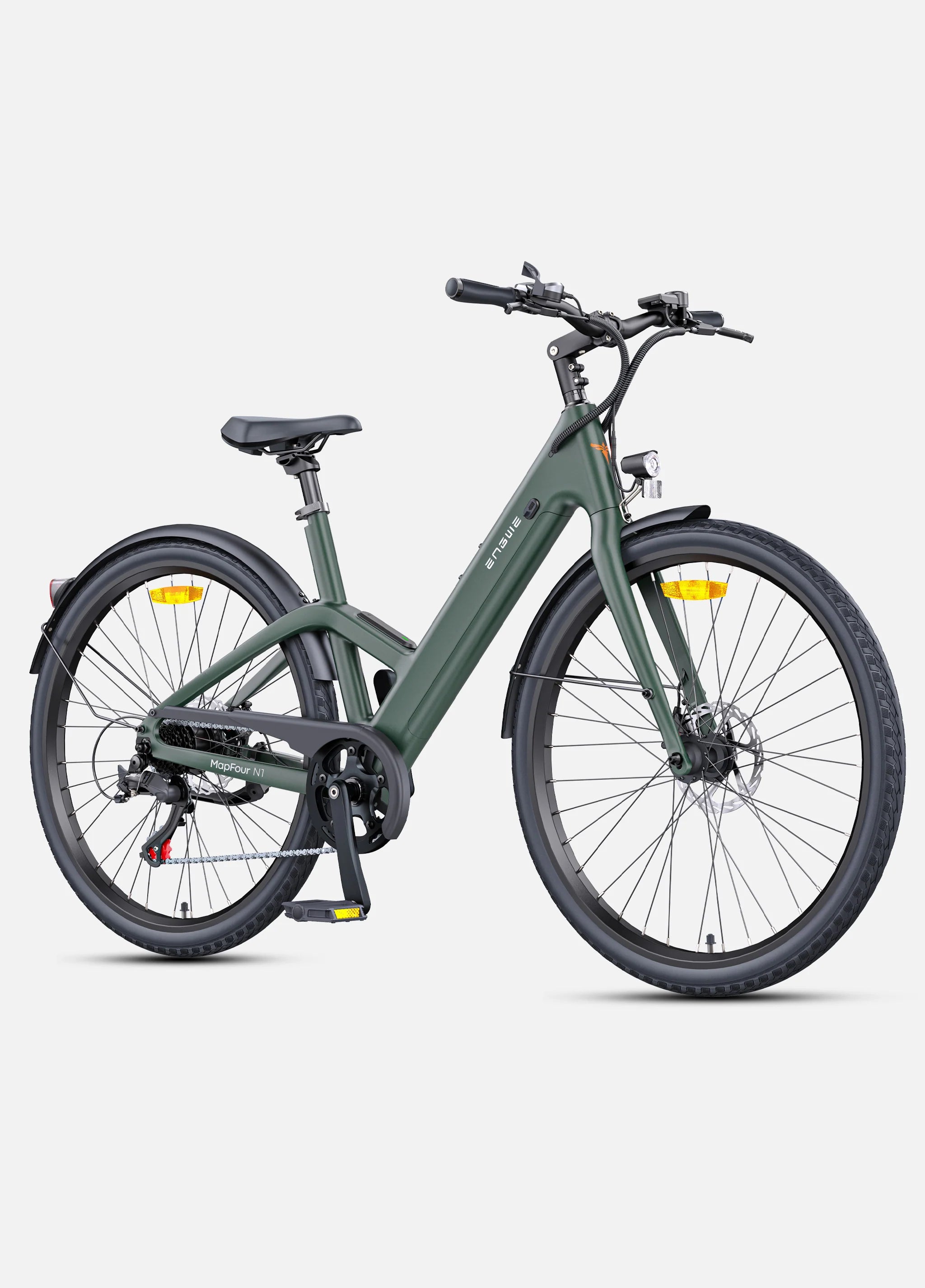 MAPFOUR N1 AIR 250W Ultra Lightweight Electric Bike - 100KM Long Range Carbon Fiber Frame - Perfect for Urban Commuting & City Riding