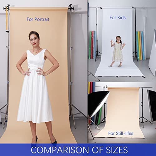 Ultra Black Seamless Photography Backdrop Paper Roll - 53”x16' Professional Photo Background for Studio, Portrait, Product & YouTube Videos