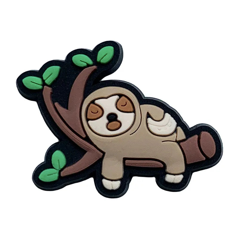 Adorable Sloth Shoe Charms for Crocs - Fun Jibbitz Accessories for Kids, Women & Men - Perfect for Sandals, Shoes & Party Favors - Great Gift Idea for Animal Lovers & Crocs Fans (Use for Everyday Wear, Beach Outings & Themed Parties)
