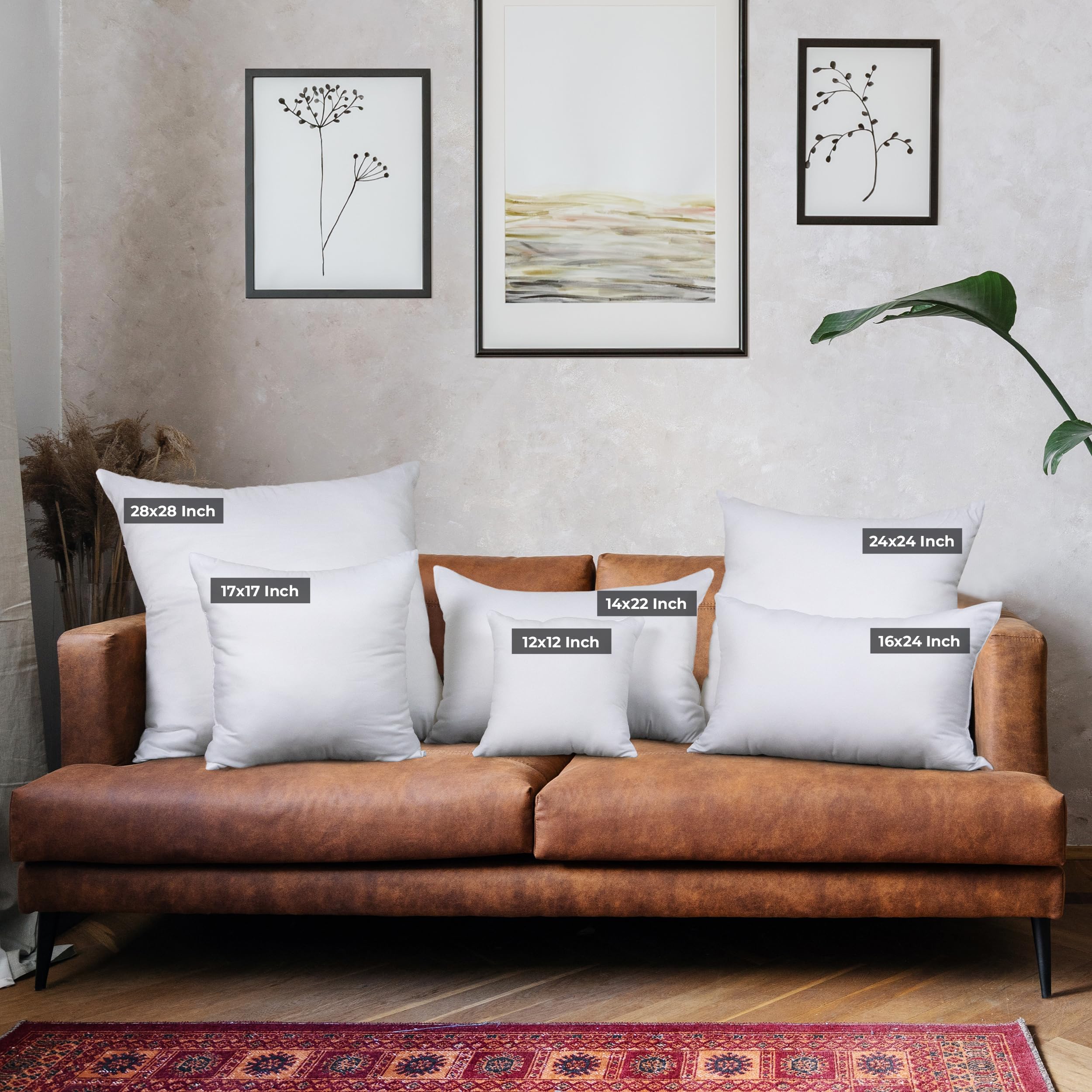 Utopia Bedding Throw Pillow Set of 24 (12x12 Inches) - Soft White Decorative Couch Pillows for Sofa, Bed & Home Decor | Perfect for Living Room, Bedroom & Dorm Room Styling