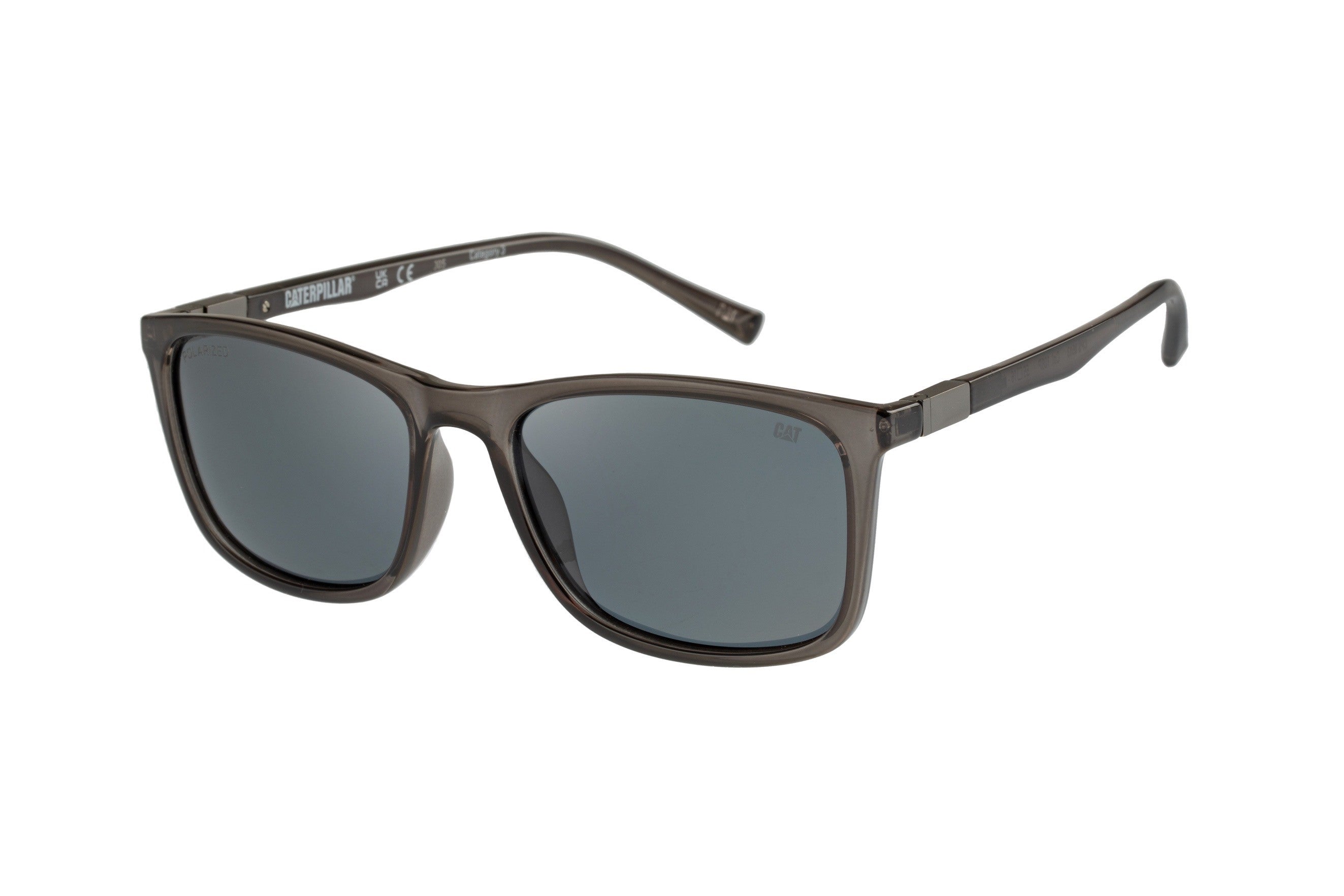 Easy Wear Sunglasses Gloss Grey with Smoke Lens - UV Protection Polarized Shades for Men & Women - Perfect for Driving, Beach, and Outdoor Activities