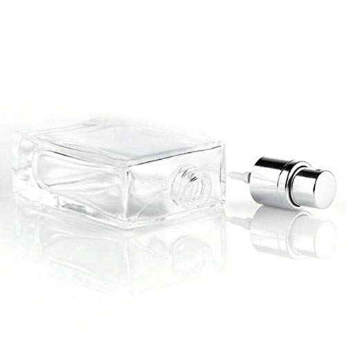 Hunky Dory 30ml Empty Clear Glass Perfume Bottles with Metal Pump & Unique Cap - Refillable Spray Bottles for DIY Perfume, Essential Oils, Rose Water - Perfect for Travel, Home Fragrance & Gift Packaging