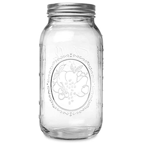 64oz Wide Mouth Half Gallon Mason Jar - Perfect for Canning, Storage & DIY Crafts - Ideal for Pickling, Jam Making & Home Organization