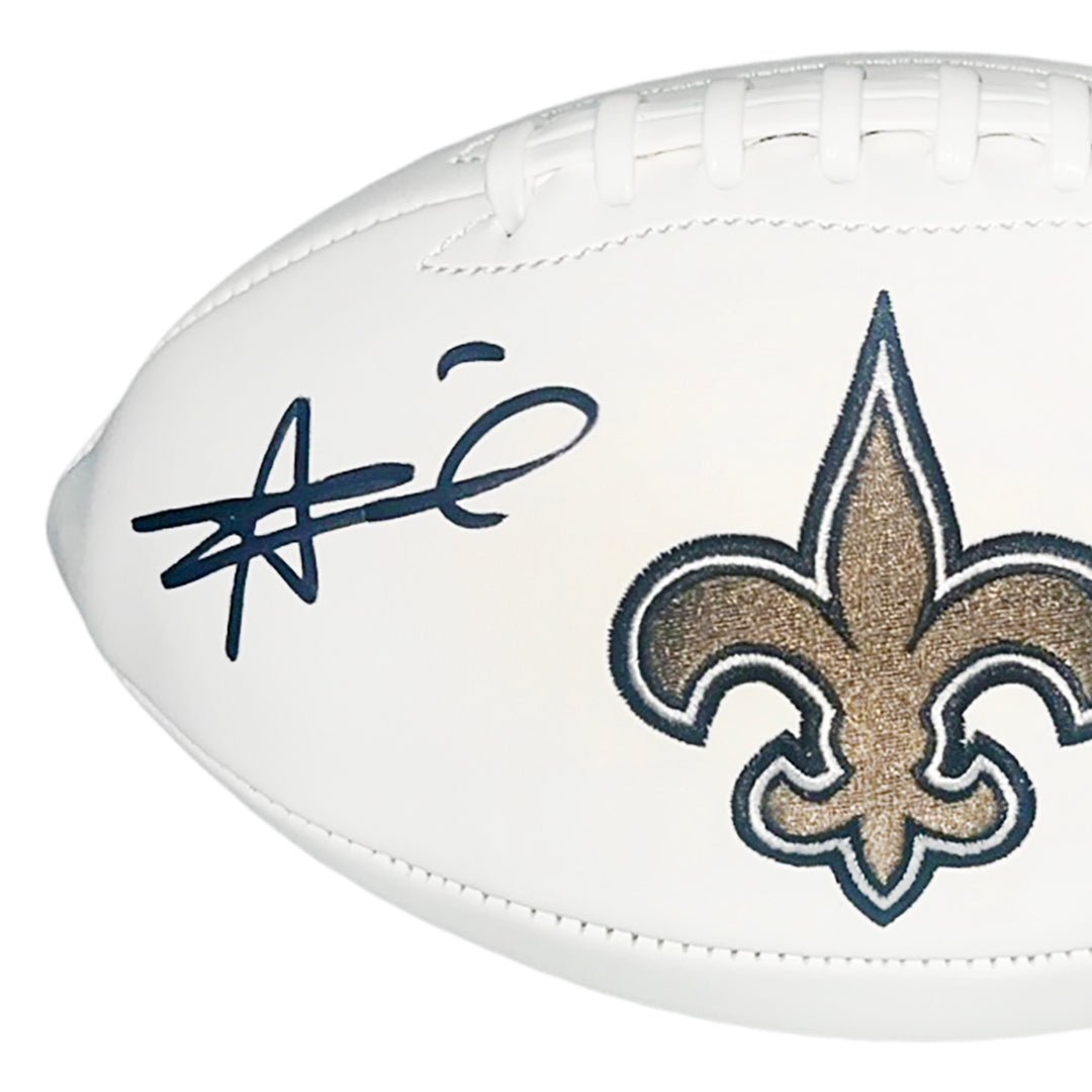 Authentic Alvin Kamara Signed New Orleans Saints NFL Football with Official Team Logo - Beckett Certified Collectible - Perfect for Sports Memorabilia Displays & Fan Gifts