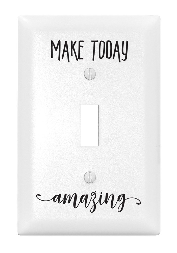 DEXSA 'Make Today Amazing Let Your Light Shine' Single Light Switch Cover - Handcrafted in USA | Perfect for Home Decor, Bedroom, Living Room & Office
