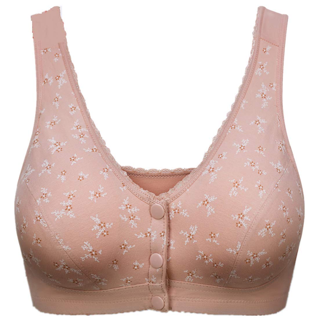 Front Hook Cotton Bras for Elderly Women - Ultra Soft Seamless Underwire Support - Perfect for Daily Comfort & Post-Surgery Recovery