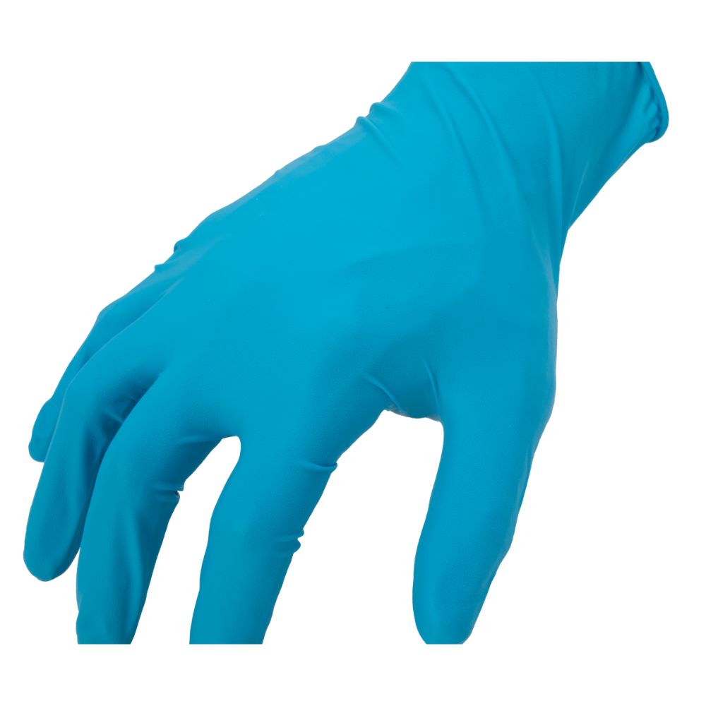 212 Performance NTG8 03 009 Disposable 8mil Blue Nitrile Gloves (Latex Free), Medium (100 Count) - Heavy Duty Chemical Resistant, Medical & Industrial Use for Healthcare, Cleaning, Food Handling & Automotive Work