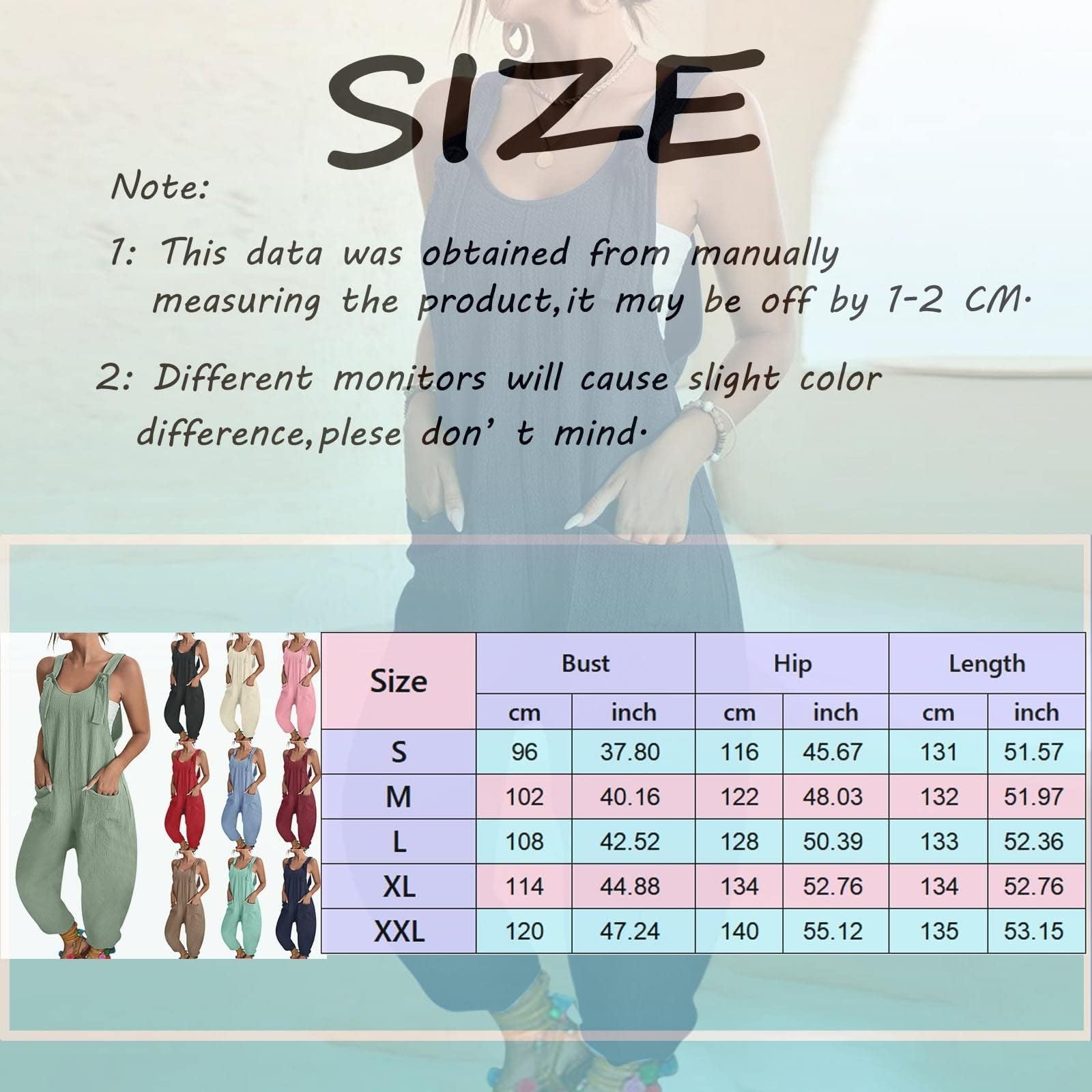 Women's Oversized Sleeveless Jumpsuit with Pockets - Casual One Piece Romper for Summer Outfits, Beach Wear & Street Style Fashion