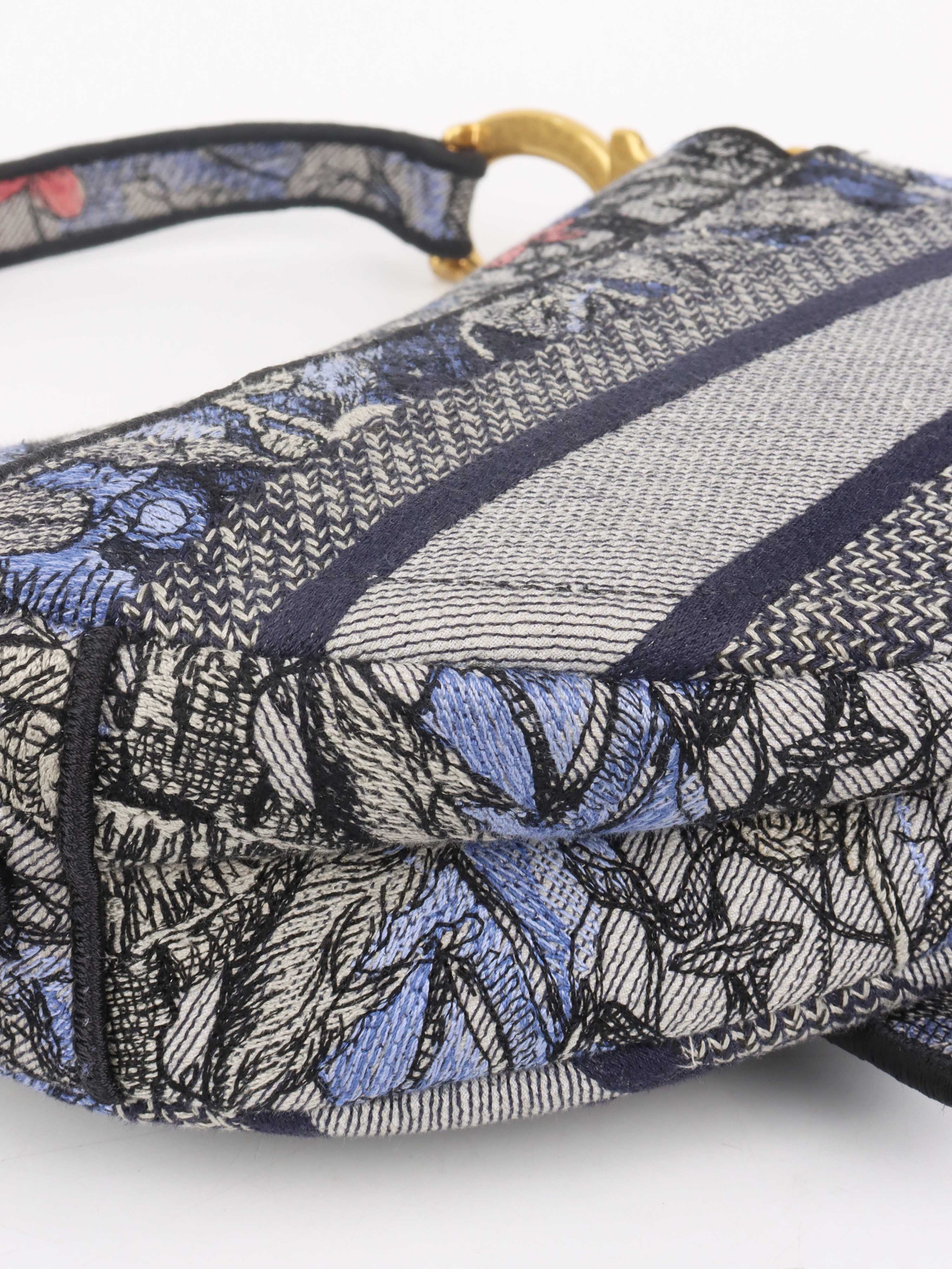 Dior Blue Jardin Saddle Bag - Luxury Designer Handbag for Women | Perfect for Parties, Date Nights & Special Occasions
