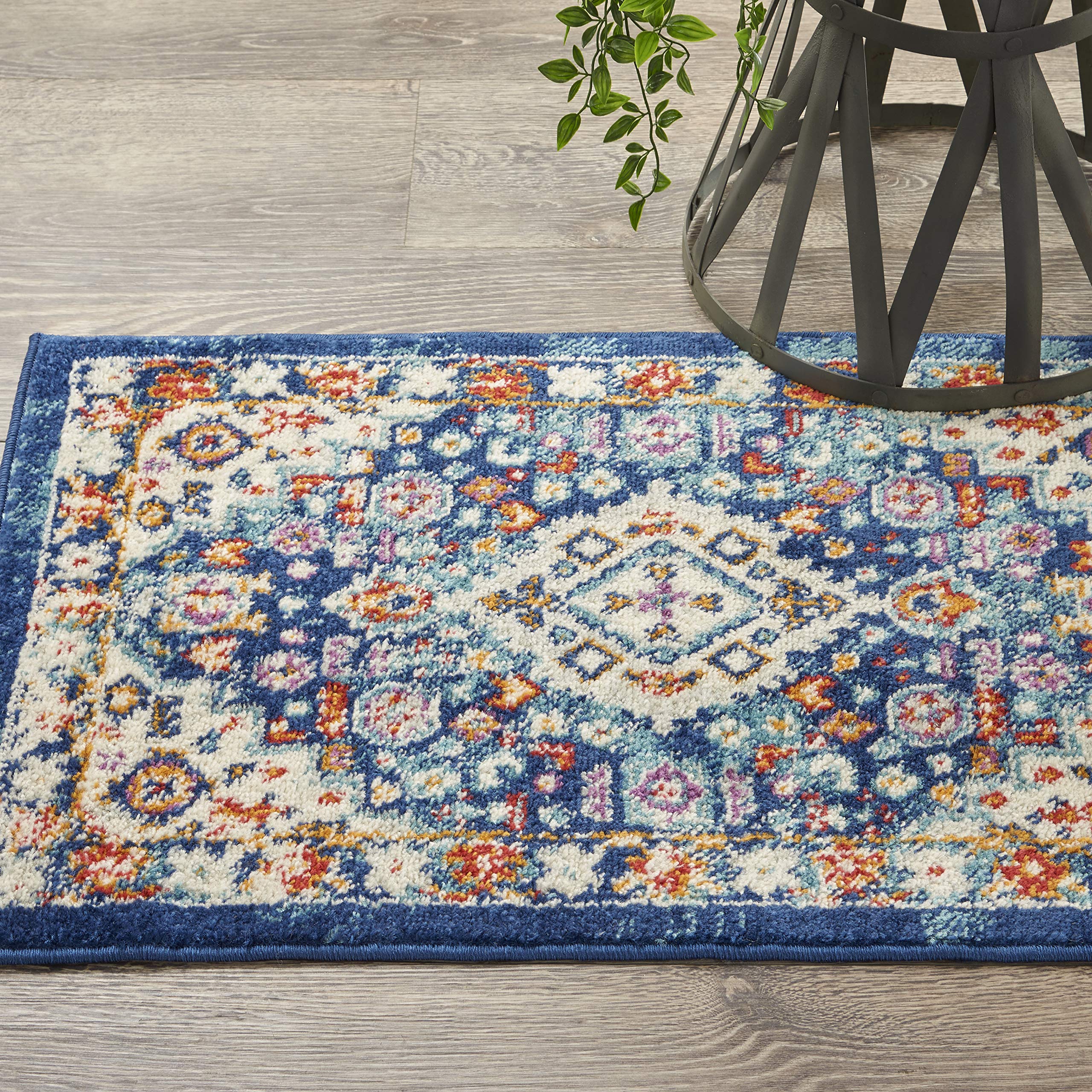 Nourison Passion Moroccan Blue/Multicolor 1'10