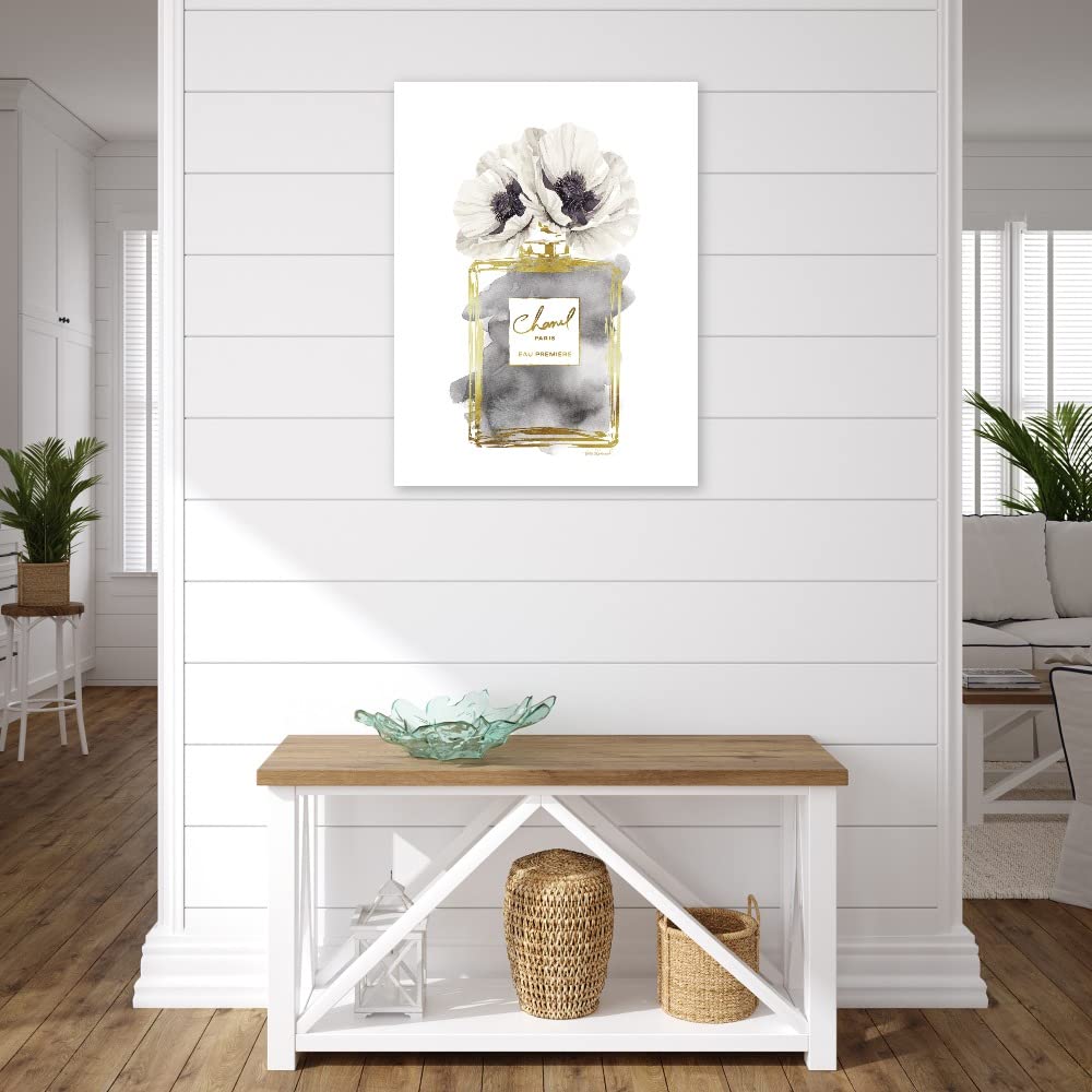 Fine Art Canvas Perfume Bottle Bouquet III Wall Painting by Amanda Greenwood - Modern Home Decor for Living Room, Bedroom, Office - Ready to Hang 32x43 Inches - Perfect for Gifts, Housewarming & Interior Design