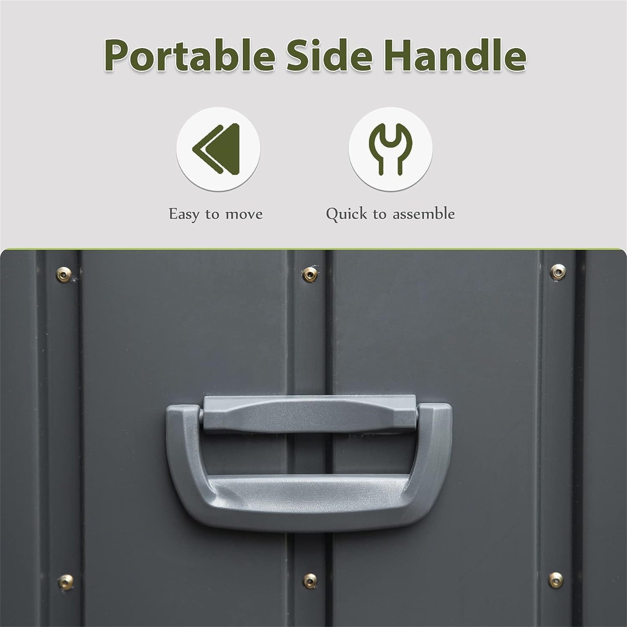 100 Gallon Outdoor Storage Deck Box - Waterproof & Lockable Large Patio Storage Bin for Cushions, Pillows, Garden Tools (Dark Gray) | Perfect for Backyard, Deck, Poolside & Patio Organization