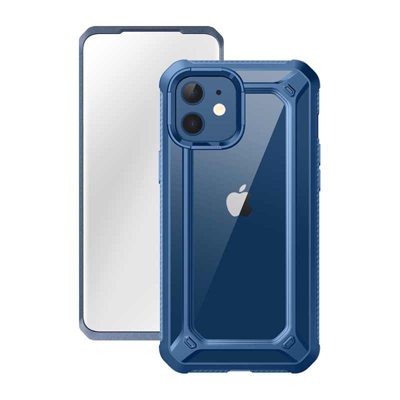 iPhone 12 6.1 Inch Clear Protective Case with Built-in Screen Protector | Unicorn Beetle Exo Series | Shockproof & Scratch Resistant Cover | Perfect for Outdoor Activities & Daily Use