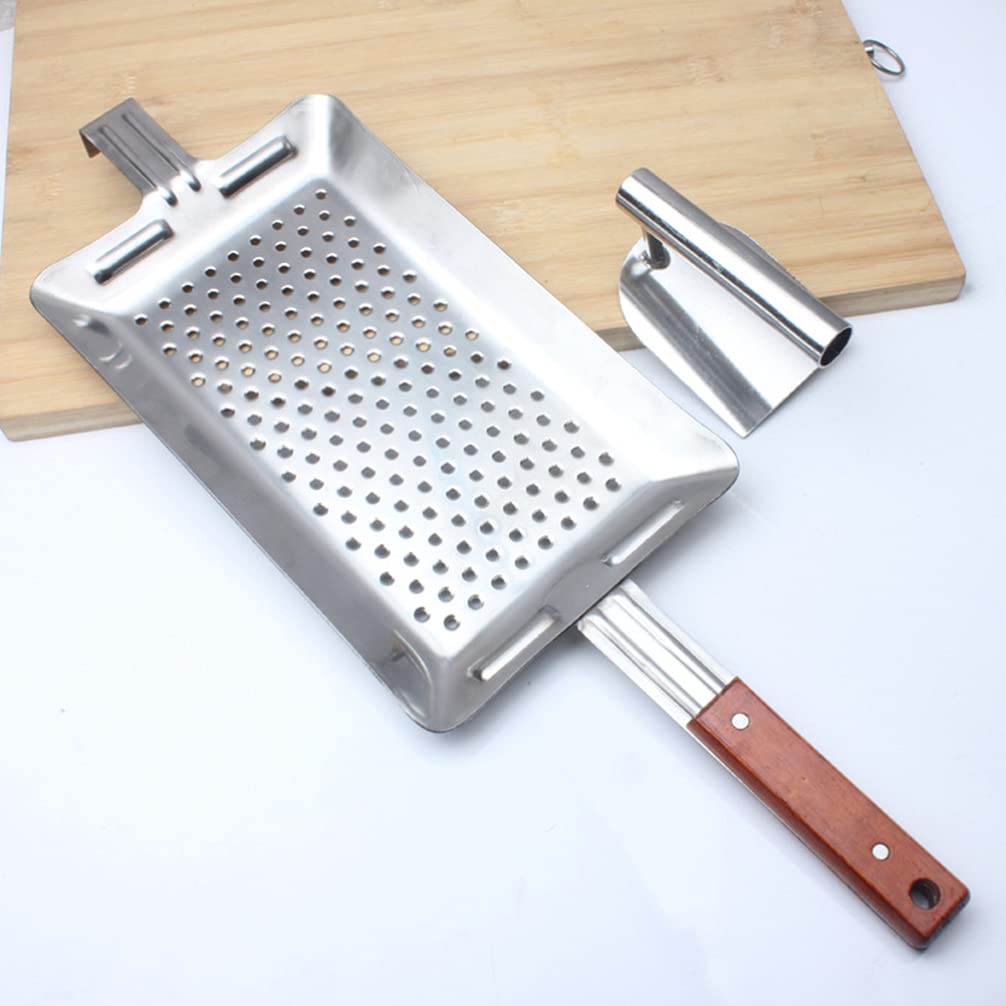 DOITOOL German Spaetzle Pasta Maker - Handheld Spaghetti Noodle Press for Homemade Dumplings & Fresh Cut Noodles - Traditional Bamboo Kitchen Tool for Authentic German Cuisine & Italian Pasta Making - Perfect for Family Dinners, European Cooking & DIY Pasta Nights