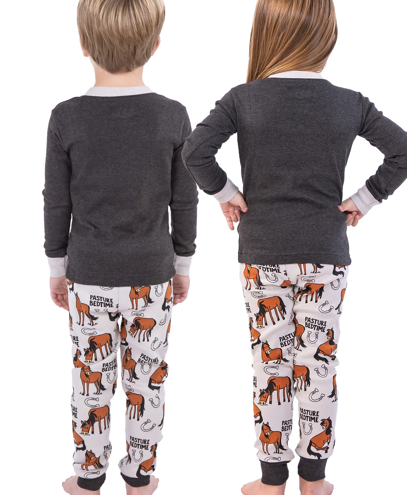 Lazy One Warm Long-Sleeve Pajama Sets for Girls & Boys | Funny Kids' Pajamas | Cozy & Comfortable Sleepwear | Perfect for Winter Nights & Family Movie Time