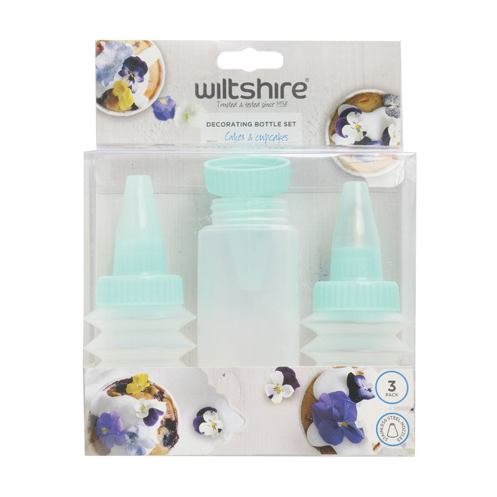 **3-Piece Squeeze Bottle Icing Set for Cake Decorating, Baking, and DIY Crafts – Perfect for Home Bakers and Professional Chefs**