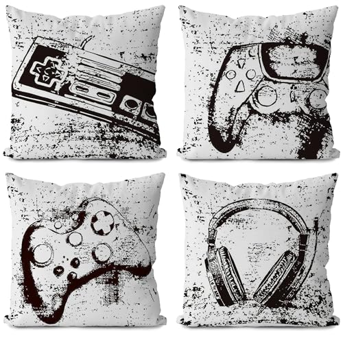 Gamer White Black Set of 4