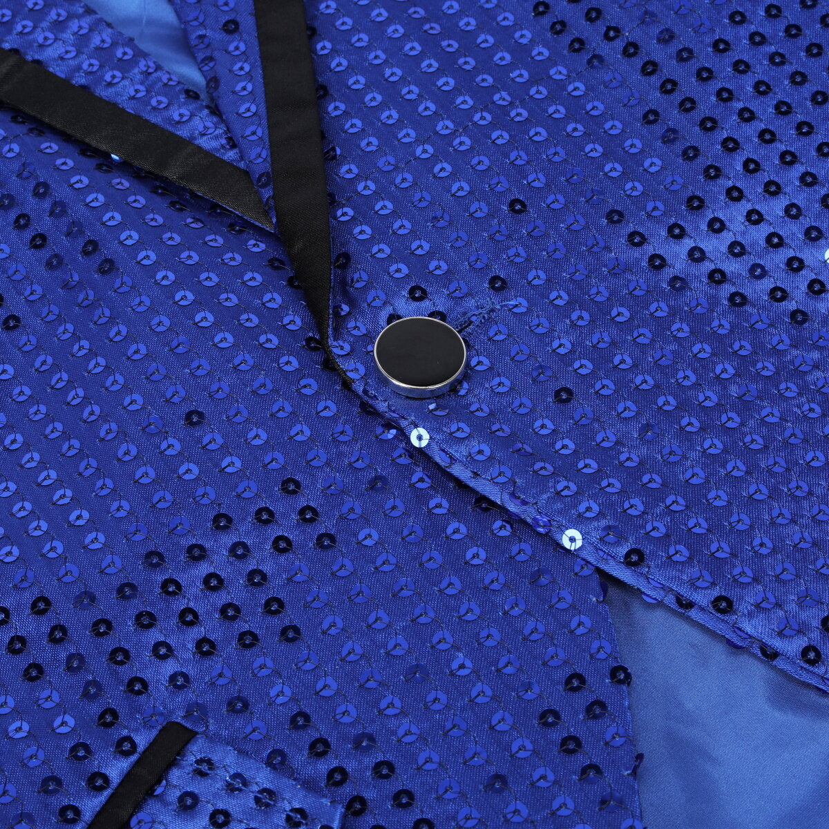 Elegant Blue Sequin Embellished Swallowtail Coat for Women - Perfect for Evening Gala, Prom, and Special Occasions