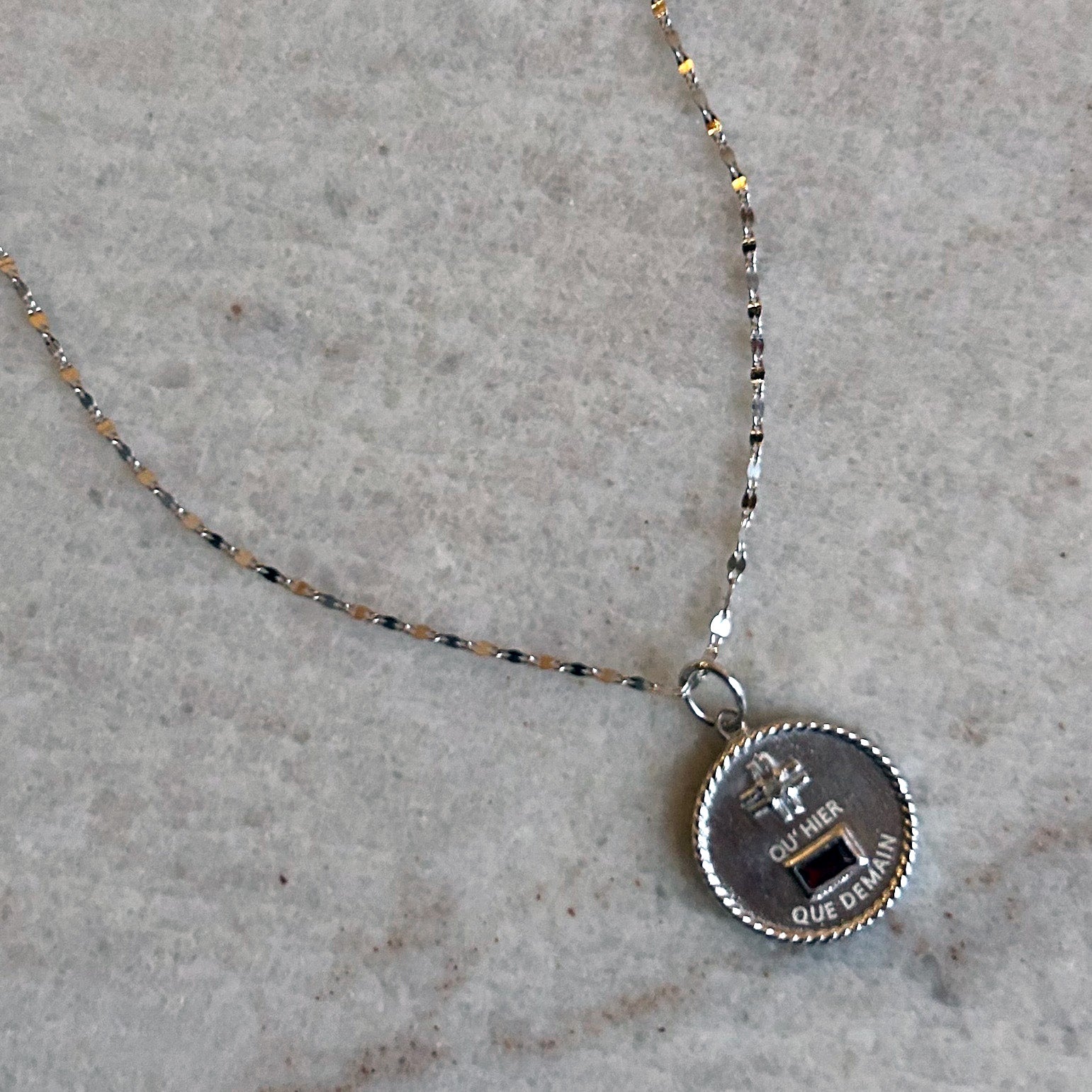 14K White Gold Solid Gold Coin Charm Pendant - Perfect for Necklaces, Bracelets & Jewelry Making